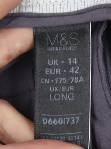 Womens UK Size 14 Marks and Spencer Regular Fit Casual Black Trousers