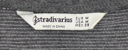 Stradivarius Women's Grey Ruched Dress Size 12