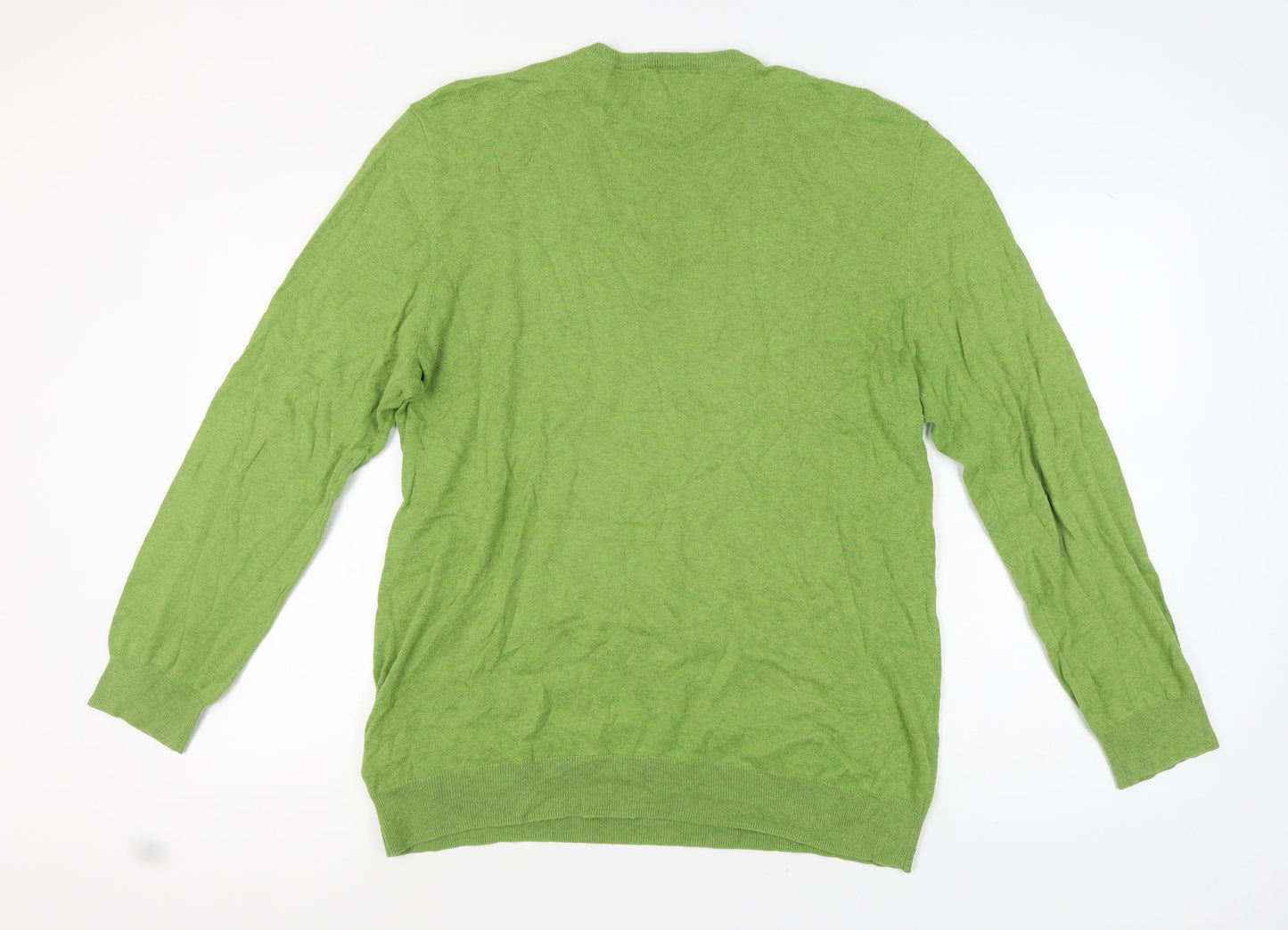 Guide London Men's Green XL V-Neck Pullover Jumper