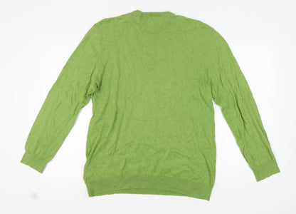 Guide London Men's Green XL V-Neck Pullover Jumper
