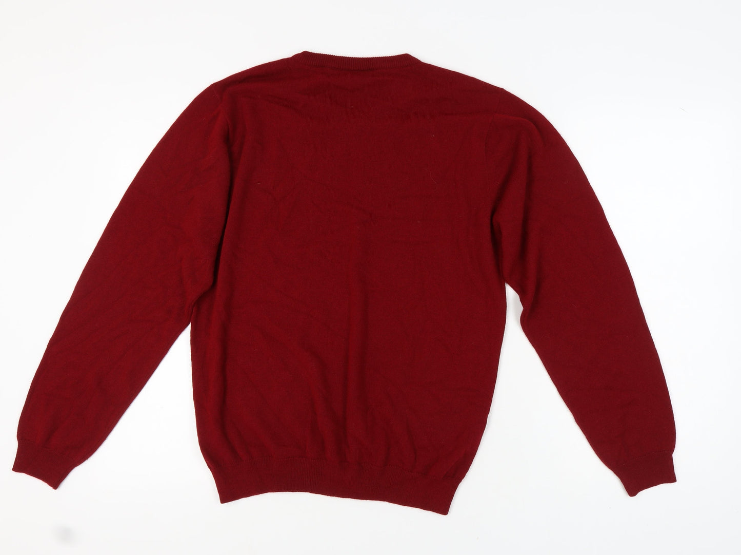 Canda Men's Red V-Neck Pullover Jumper Medium