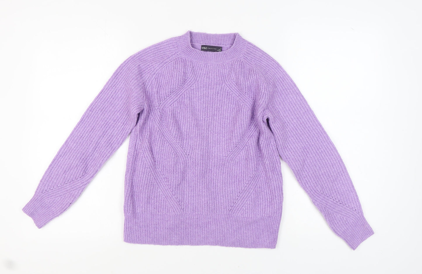 Womens UK Size XS Marks and Spencer Purple Pullover Jumper