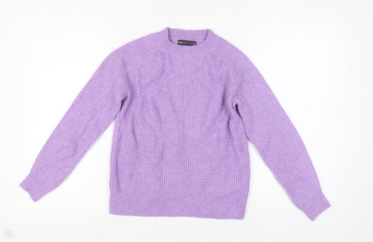 Womens UK Size XS Marks and Spencer Purple Pullover Jumper