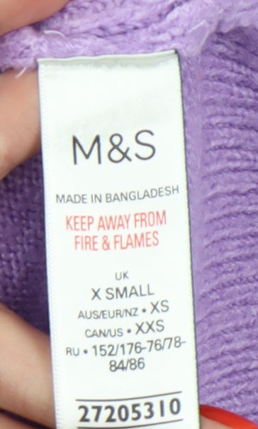 Womens UK Size XS Marks and Spencer Purple Pullover Jumper