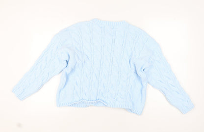 Womens UK Size L Marks and Spencer Blue Pullover Jumper