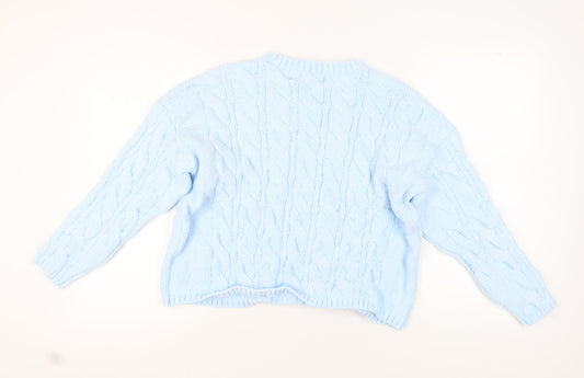 Womens UK Size L Marks and Spencer Blue Pullover Jumper