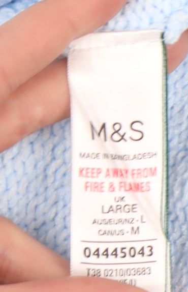 Womens UK Size L Marks and Spencer Blue Pullover Jumper