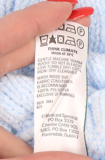 Womens UK Size L Marks and Spencer Blue Pullover Jumper