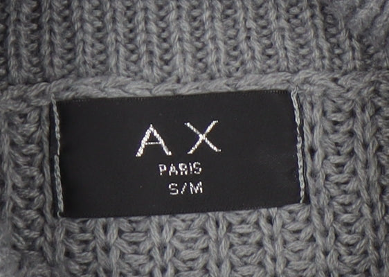 AX Paris Women's Grey Knit Roll Neck Dress S/M