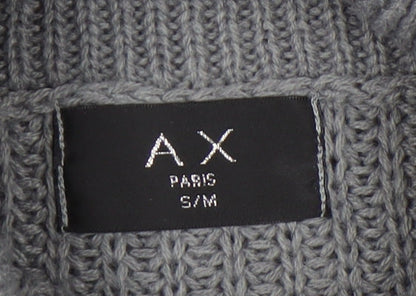 AX Paris Women's Grey Knit Roll Neck Dress S/M