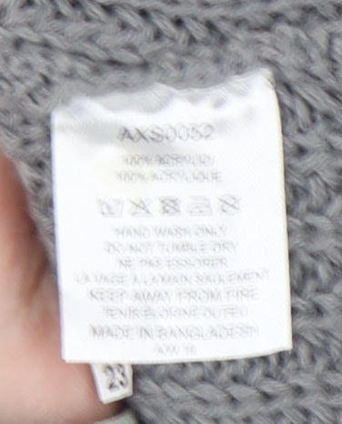 AX Paris Women's Grey Knit Roll Neck Dress S/M