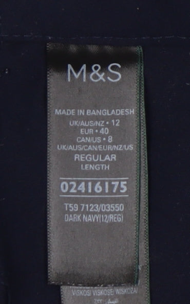 Womens UK Size 12 Marks and Spencer   Blue Trousers