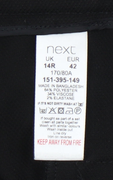 Womens UK Size 14 NEXT Regular Fit  Black Trousers