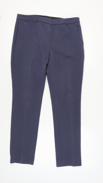 Womens UK Size 14 Marks and Spencer Regular Fit Workwear Business Blue Trousers