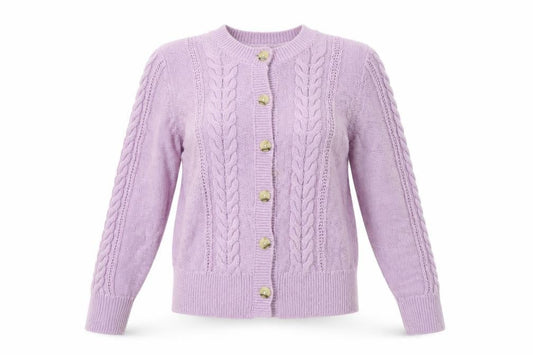 Womens UK Size S AND/OR Purple Cardigan Jumper