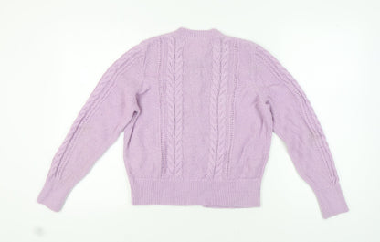 Womens UK Size S AND/OR Purple Cardigan Jumper