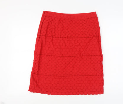 Marks and Spencer Women's Red Midi Pencil Skirt