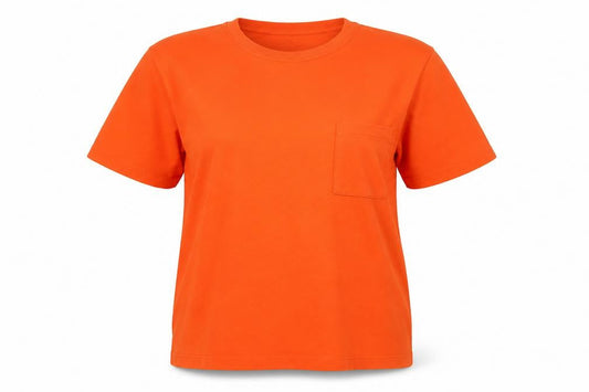 Front view of Express Orange unisex t-shirt m - trendy & casual