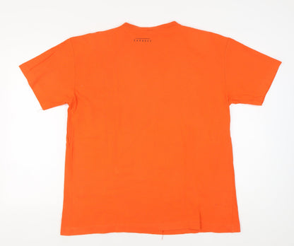 Unisex Adults UK Size M Express Orange Basic T-Shirt