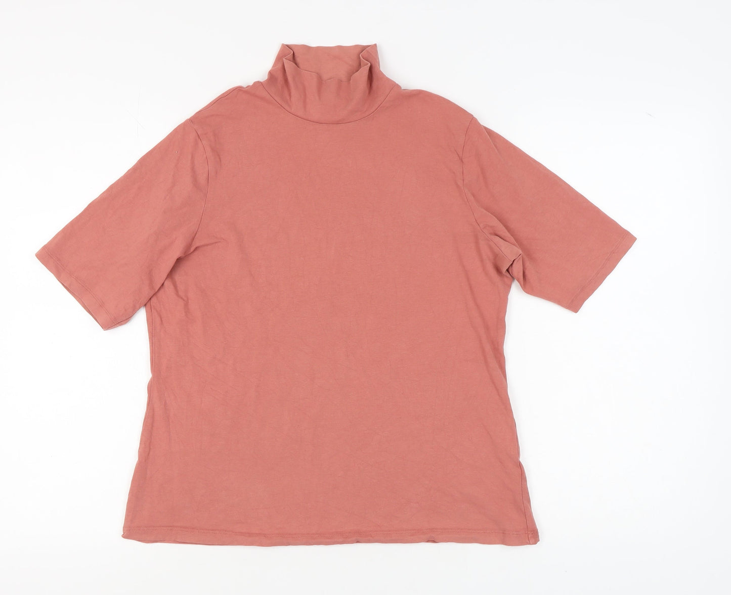 Womens UK Size 18 Marks and Spencer Pink Basic T-Shirt