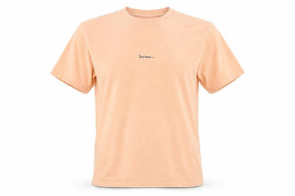 Front view of iets frans Men's Beige Crew Neck T-Shirt, size S