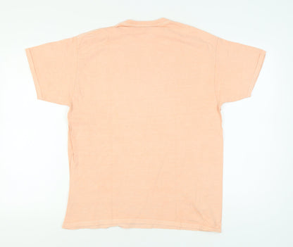 iets frans Men's Beige Crew Neck T-Shirt, Size S