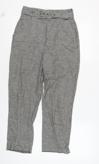 Womens UK Size S Zara Regular Fit Casual Multicoloured Trousers