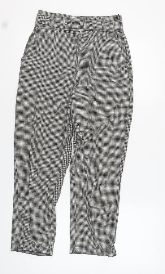 Womens UK Size S Zara Regular Fit Casual Multicoloured Trousers