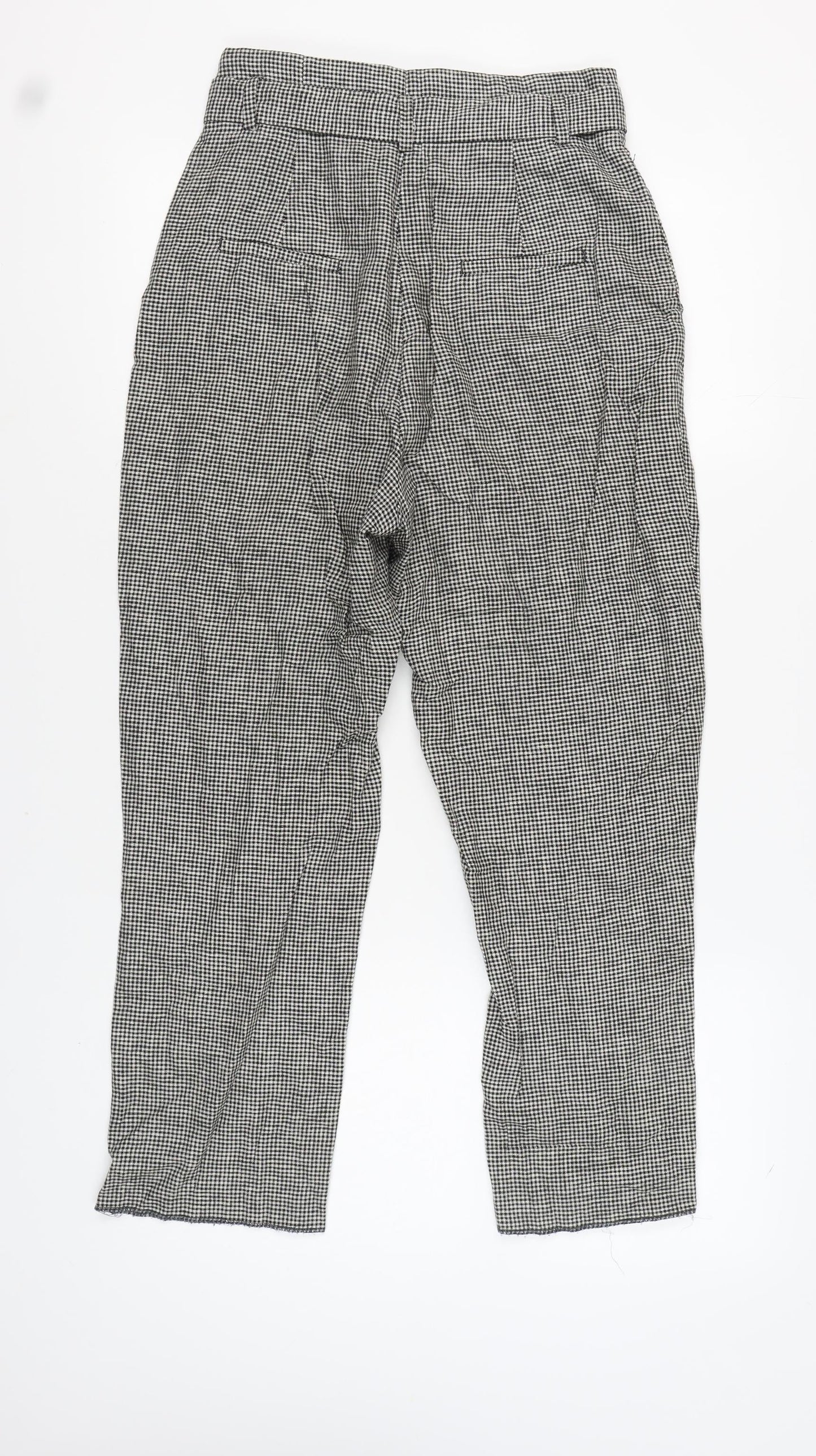 Womens UK Size S Zara Regular Fit Casual Multicoloured Trousers