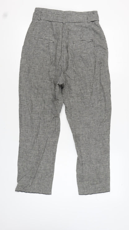 Womens UK Size S Zara Regular Fit Casual Multicoloured Trousers