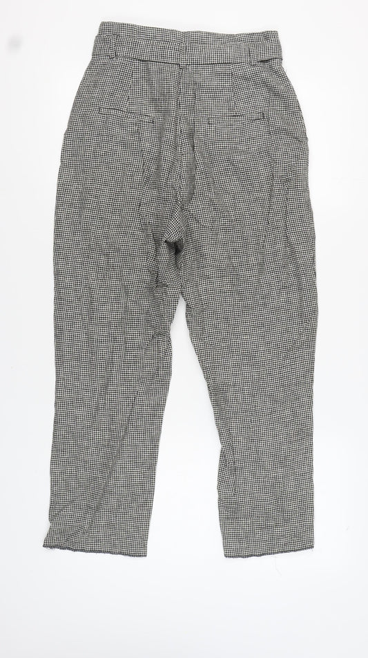Womens UK Size S Zara Regular Fit Casual Multicoloured Trousers