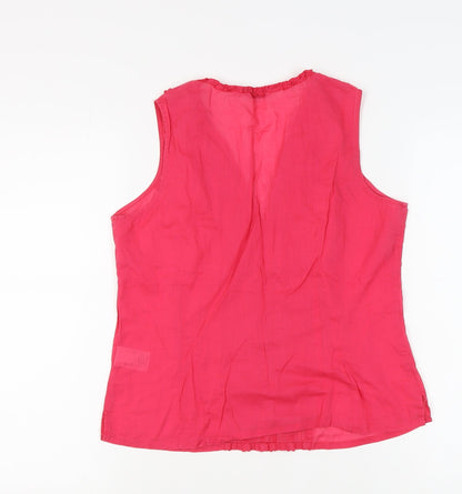 Womens UK Size 14 NEXT Red Basic Blouse