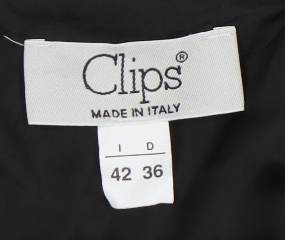 Clips Women's Black 12 Pencil Dress, Wool Blend