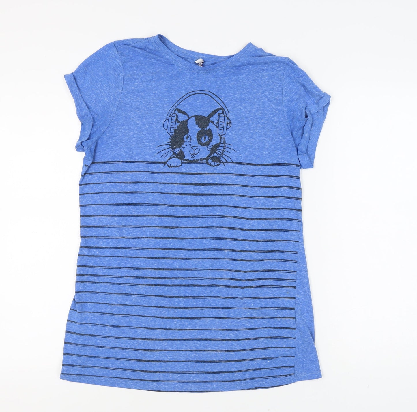 Womens UK Size 16 By Henry Holland Blue Basic T-Shirt