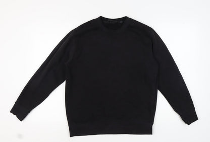 Mens UK Size M Pull&Bear Black Pullover Sweatshirt