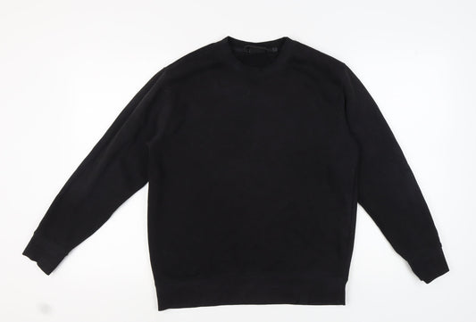 Mens UK Size M Pull&Bear Black Pullover Sweatshirt