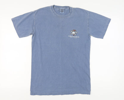 Mens UK Size S Comfort Colors Blue  T-Shirt