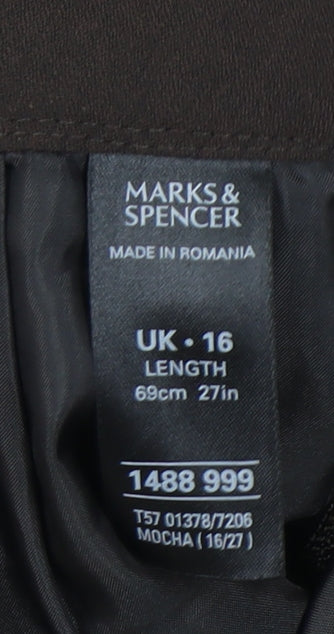 Marks and Spencer Women's Brown Knee Length Skirt