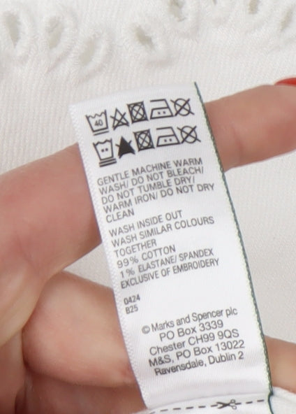 Marks and Spencer Women White Mom Shorts Size 20