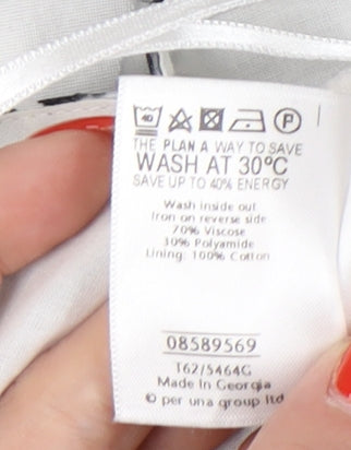 Per Una Women's Multicoloured A-Line Midi Skirt, Size 12