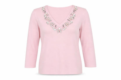 Womens UK Size M Fay Louise Pink Pullover Jumper