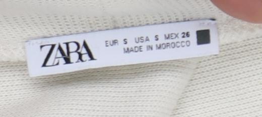 Womens UK Size S Zara Ivory Pullover Jumper