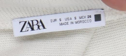 Womens UK Size S Zara Ivory Pullover Jumper