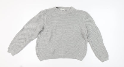 Topman Men's Grey Pullover Jumper, Size L