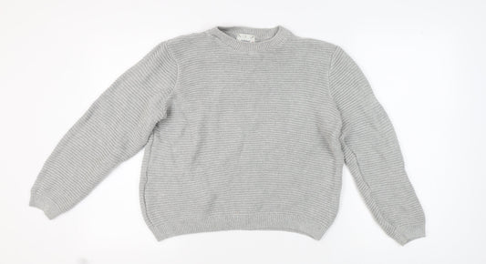 Topman Men's Grey Pullover Jumper, Size L