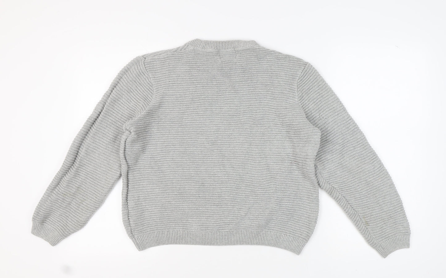Topman Men's Grey Pullover Jumper, Size L