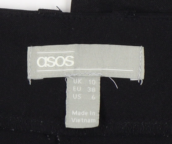 Womens UK Size 10 ASOS Regular Fit  Black Trousers