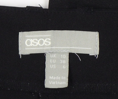 Womens UK Size 10 ASOS Regular Fit  Black Trousers