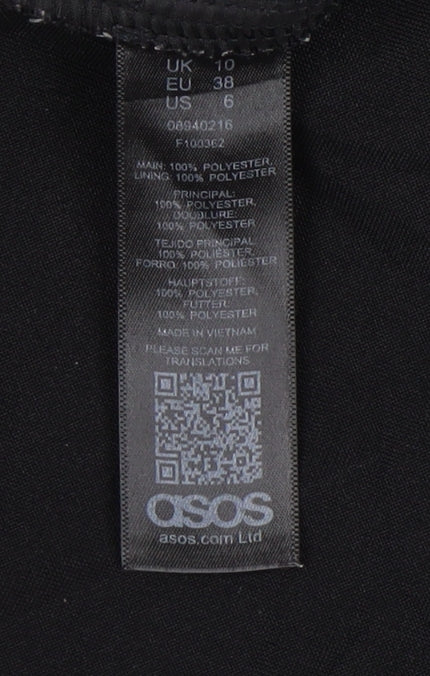 Womens UK Size 10 ASOS Regular Fit  Black Trousers