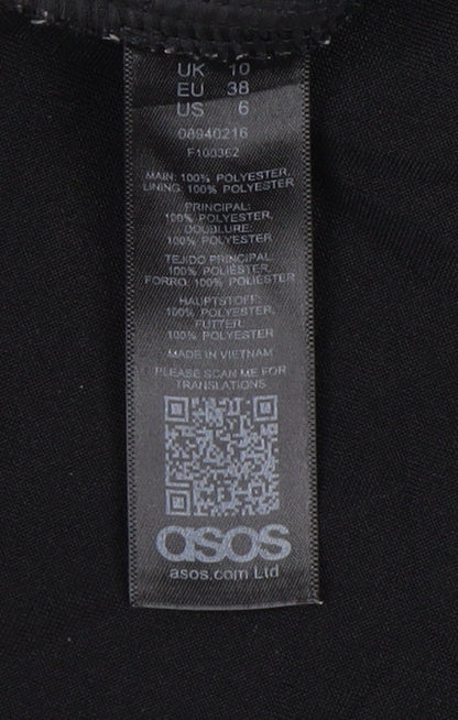 Womens UK Size 10 ASOS Regular Fit  Black Trousers